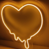 Olvadó szív – LED neon dekoráció - meleg fehér